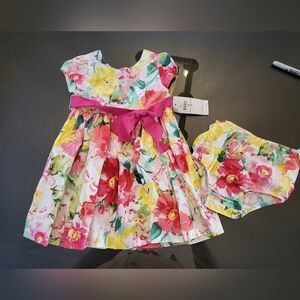 Ralph Lauren Kid's Flower Dress w/ Panty s:12m